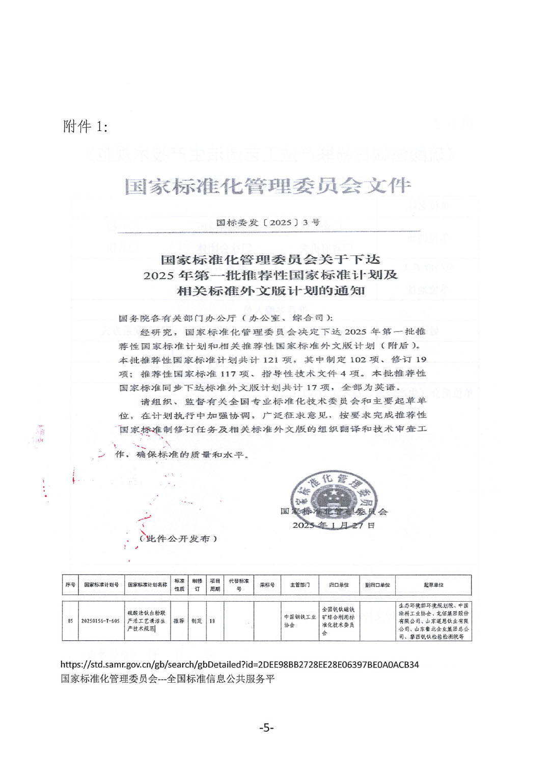 关于开展《硫酸法钛白粉联产法工艺清洁生产技术规范》国家标准制定工作的通知-5
