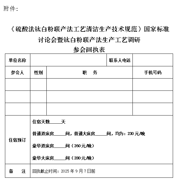 参会回执表